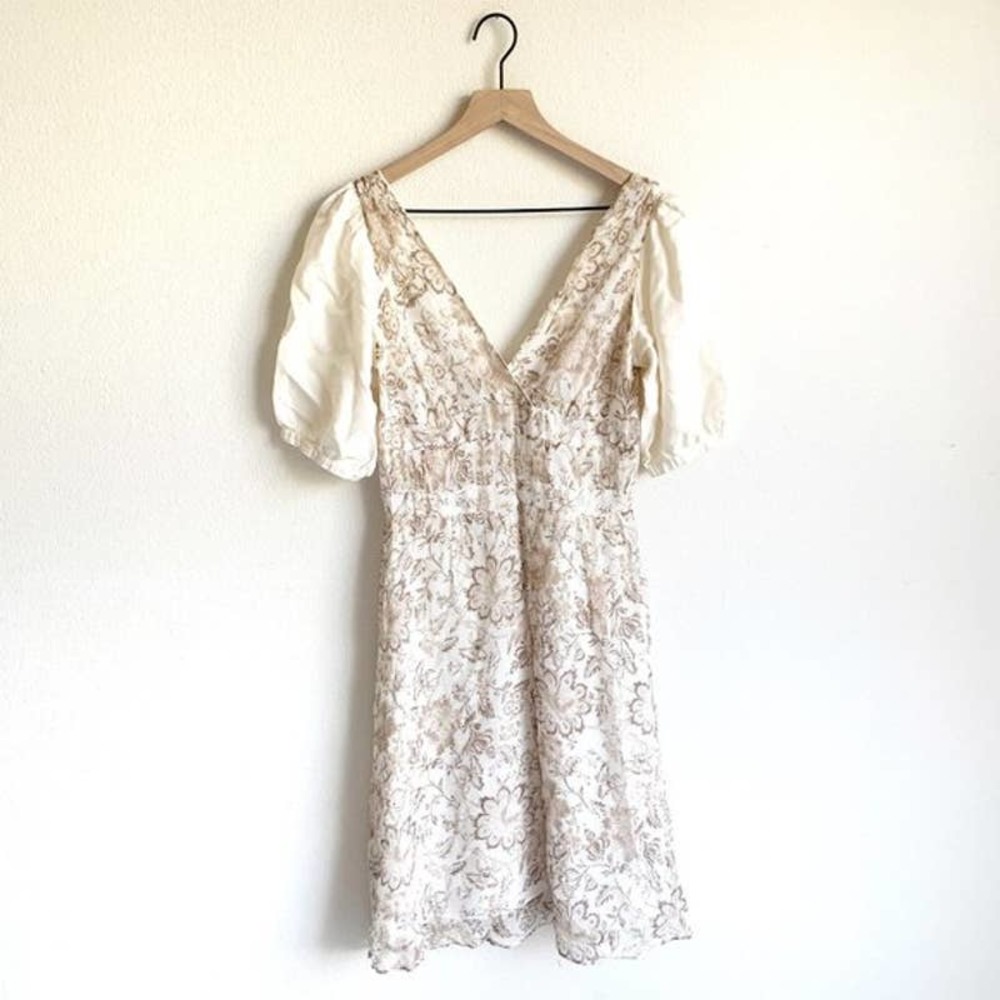 Just In Time USA Silk Chiffon Cottage Core Dress